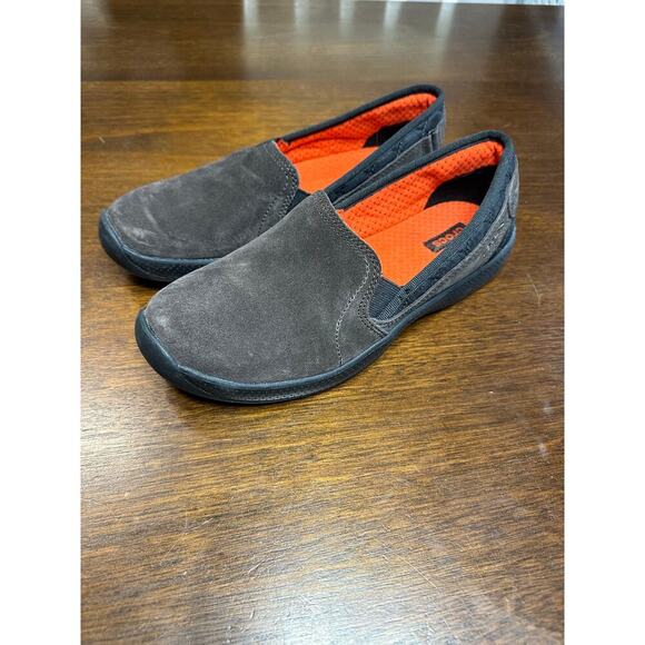 Crocs Suede Anyweather Loafer Slip On Shoe Women 9.5 Brown Neutral Comfort Comfy - Picture 4 of 8